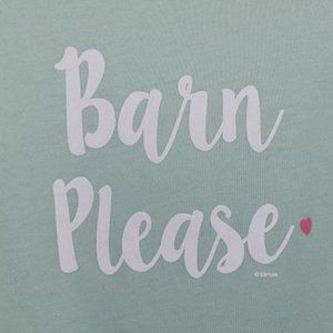 StirrupsXL graphic tee "Barn Please" seafoam green